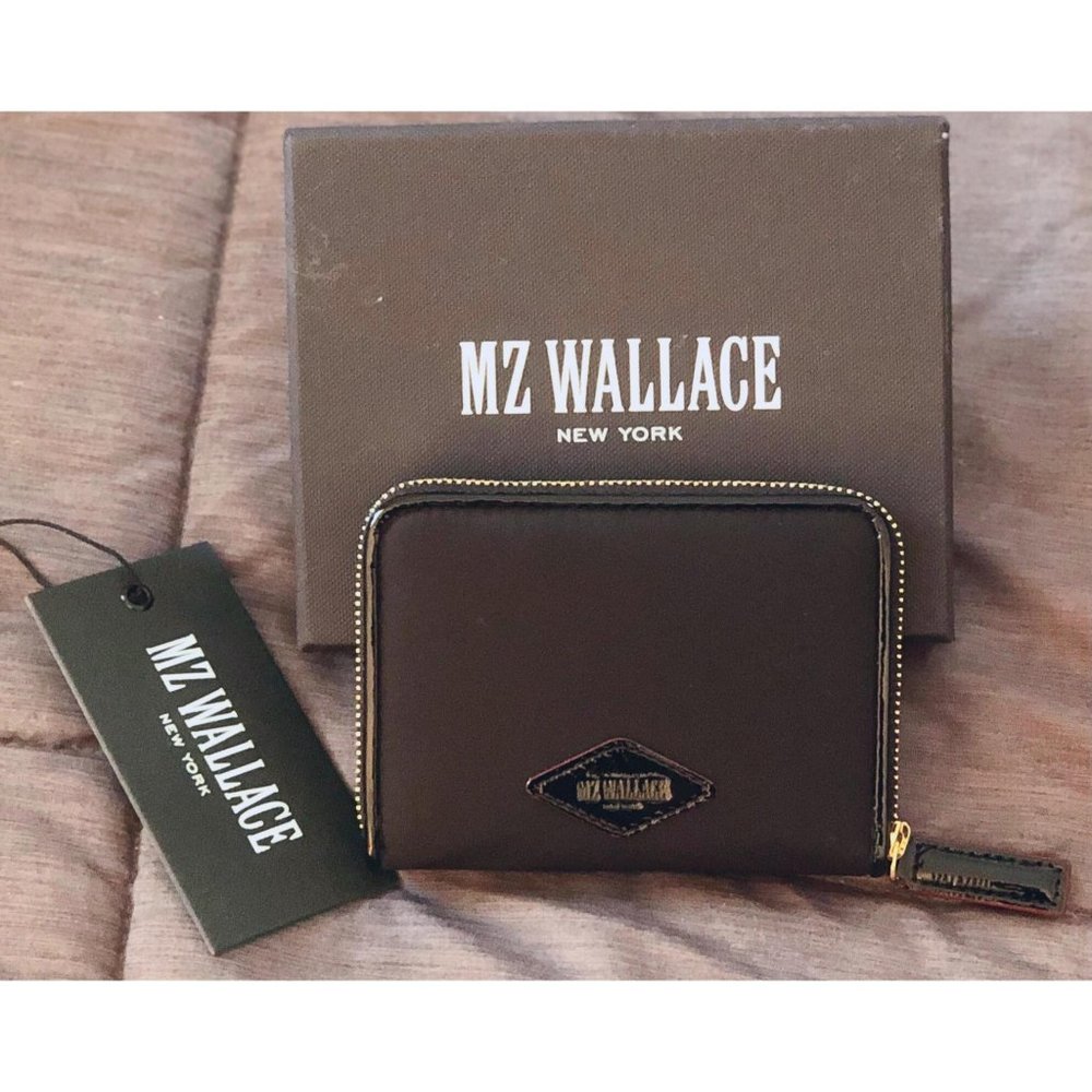 Mini MZ Wallace Gramercy zip leather wallet.